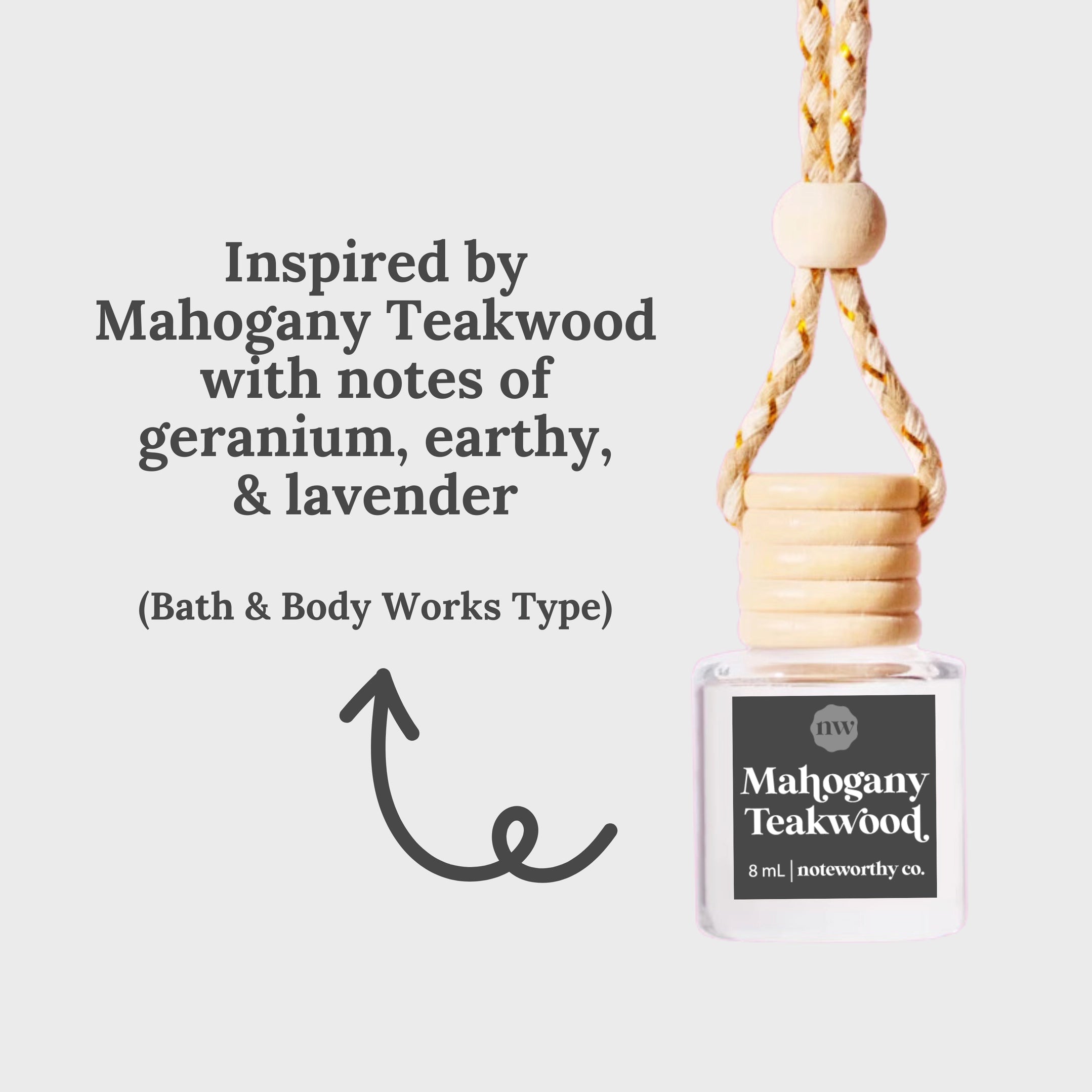 Mahogany Teakwood Car Freshener